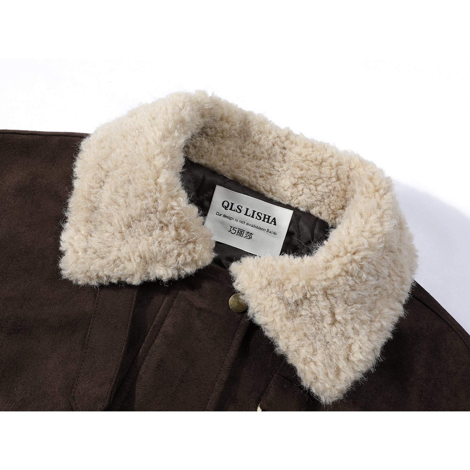 Cholisa-nın 2025-ci ilin payız və qış mövsümü üçün unikal və qalınlaşdırılmış yeni bir tərzdə hazırlanmış super şirin qısa zamşa pambıq örtüklü gödəkçəsi.