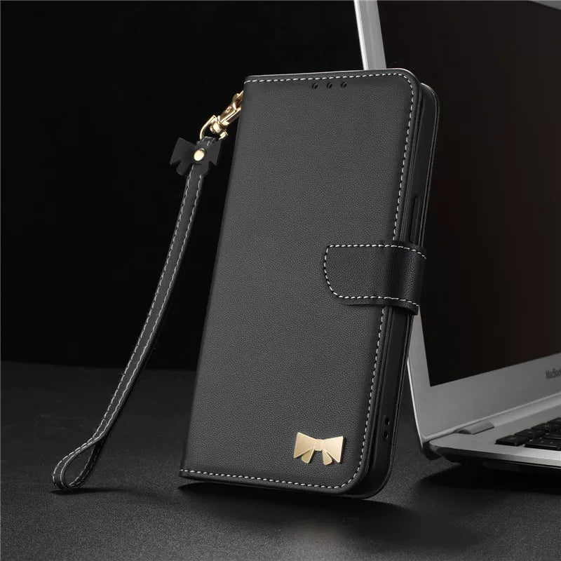 Local version of Honor 500 Pro phone case, SIM card slot, full cover, shockproof flip case, Honor 500 phone case, leather case, cross-body wrist strap, compatible with necklace for women.