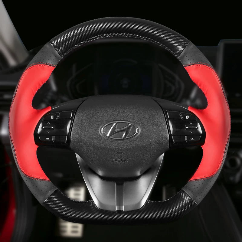 Hyundai Elantra, Hyundai Mistra, Hyundai Yuedong, Tucson və Langdong ix35 üçün qış versiyası üçün əl ilə tikilmiş orijinal dəri sükan örtüyü.