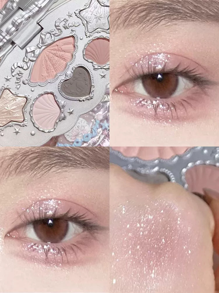 Flower Knows Moonlight Mermaid Göz Kölgəsi Palitrası 2026 Yeni Stil, Gündəlik Yüngül Makiyaj, Yer Rəngli Göz Kölgəsi, Orijinal Məhsul (Rəsmi Veb Sayt)