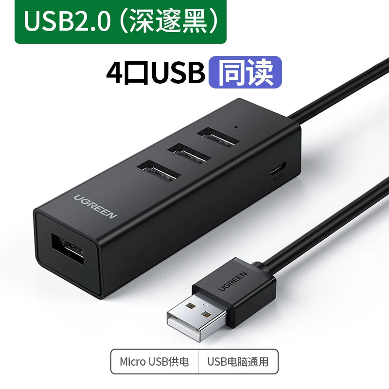 Greenlink usb genişləndirici konvertasiya konnektoru çox portlu tip-c noutbuku usb genişləndirmə dok çoxfunksiyalı usd dəliyi xarici U disk birdən dördə qədər usp interfeysi uzatma kabeli hub dəsti splitter