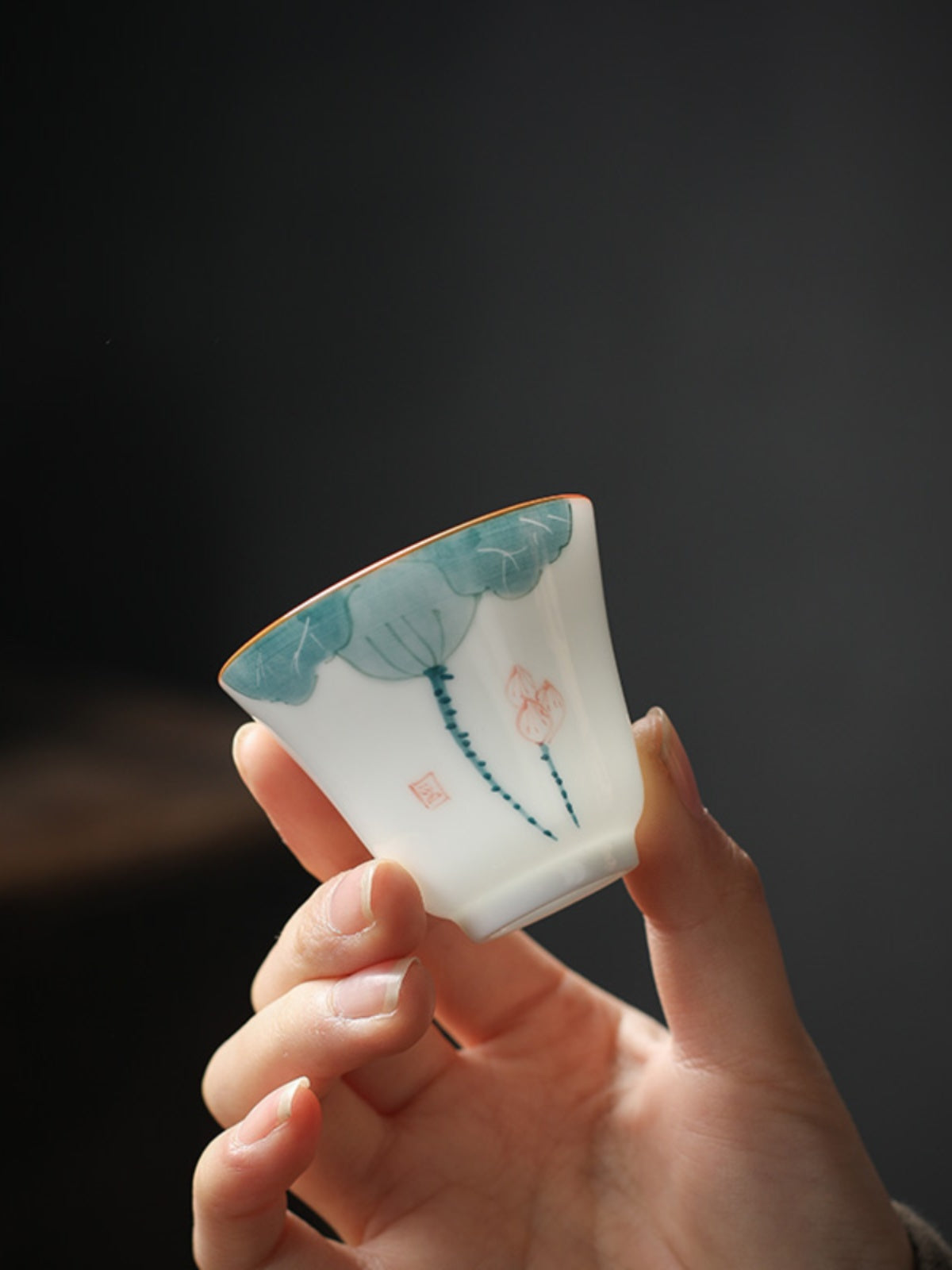Jingdezhen əl boyalı çini Kung Fu çay fincanı məişət əl boyalı çiçək naxışlı usta fincan keramika əl boyalı tək fincan