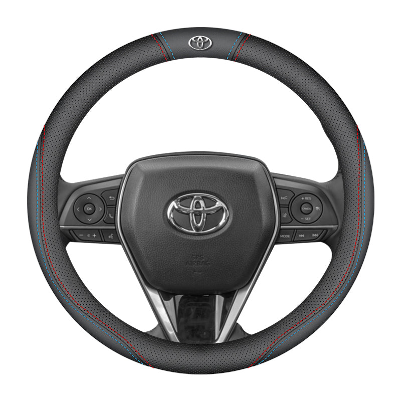 Suitable for Toyota Corolla Sport genuine leather steering wheel cover, sweat-absorbing steering wheel cover