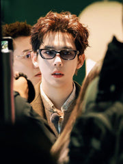 Wang Anyu və Deng Chao-nun kişilər üçün eyni üslubda kvadrat çərçivəli mavi günəş eynəyi, moda, yaraşıqlı, təhlükəsiz, kiçik üz, qadınlar üçün açıq rəngli yaz və yay günəş eynəyi