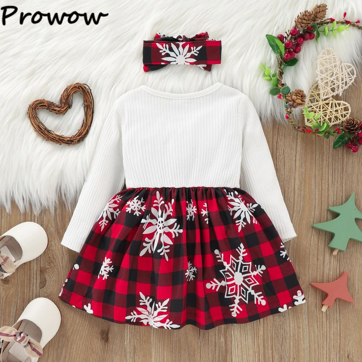 Ucuz Geyimlər Uşaqlar üçün Milad Donları Qızlar üçün Uzun Qollu P