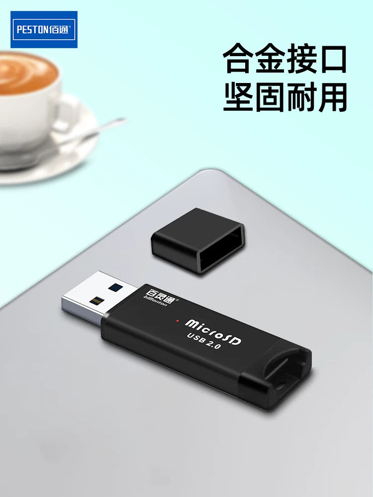 Baitong Alüminium Alaşımlı Metal Mini Micro SD Yüksək Sürətli TF Kart Yaddaş Kartı Universal Mobil Telefon Kompüter Kart Oxucusu Topdansatışı