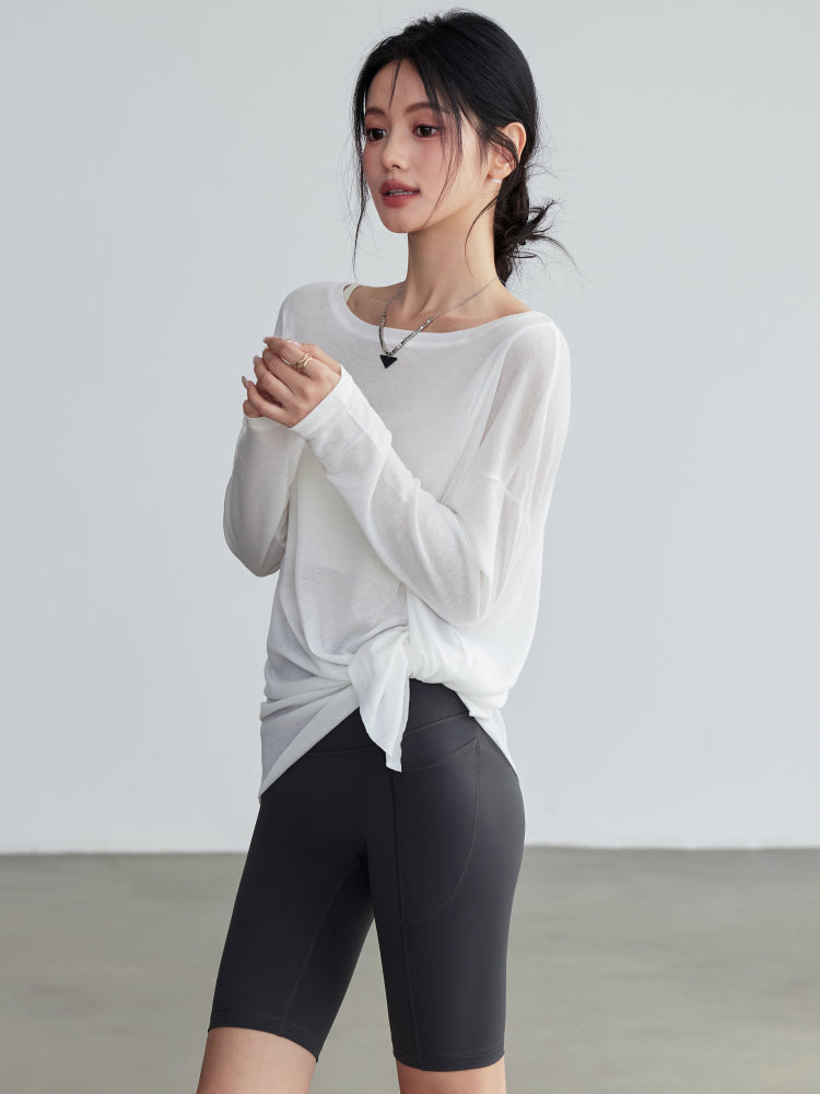 Yay boş yoqa geyimi örtüyü qadın fitnes geyimi təlimi uzun Pilates qaçış idmanı uzunqol top yeni stil