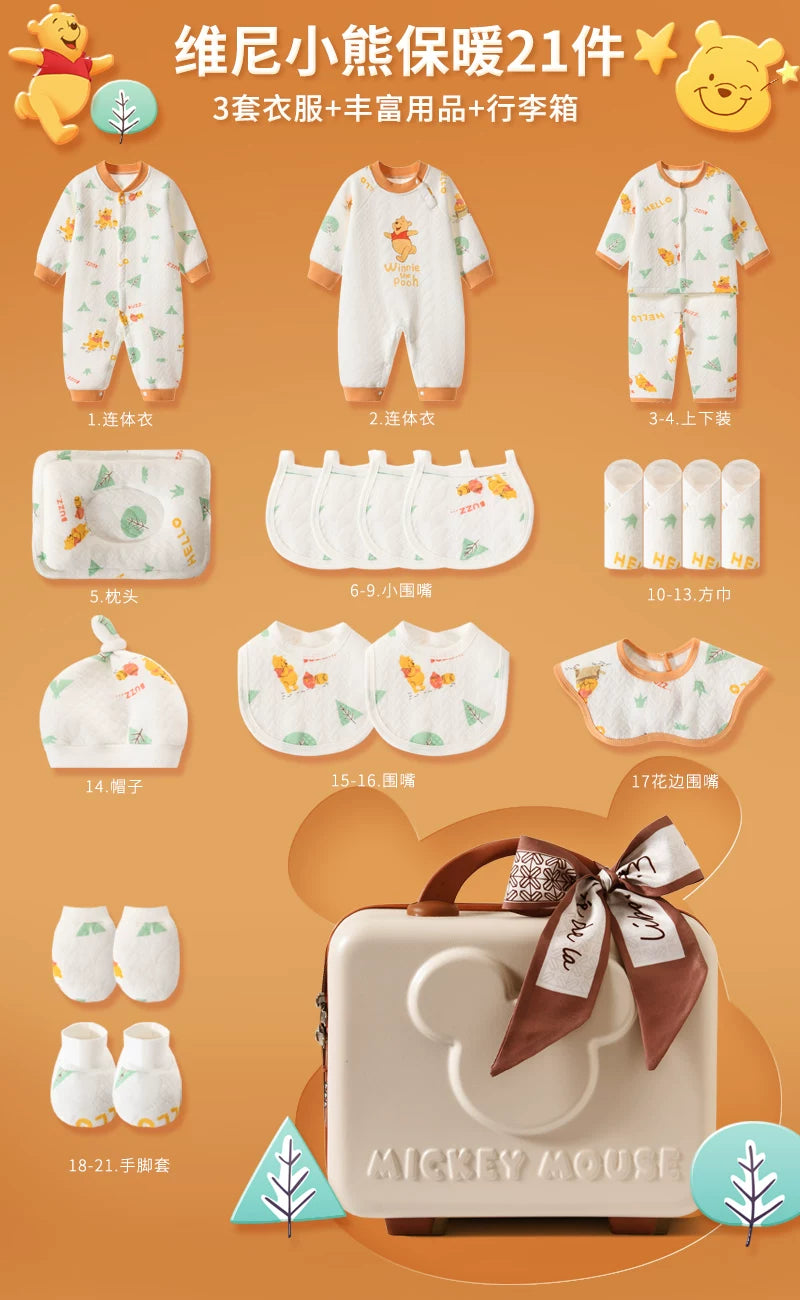 Disney Yenidoğulmuş Körpə Geyimləri Hədiyyə Dəsti - Yenidoğulmuşlar, Bir Aylıq Bayram və Yüksək Səviyyəli Hədiyyə üçün İdealdır