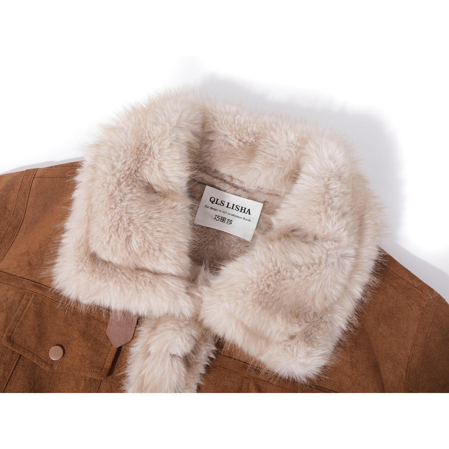 Cholisa yun astarlı və qalınlaşdırılmış motosiklet gödəkçəsi, Merard quzu yunundan qısa palto, qadın qış tüklü topu