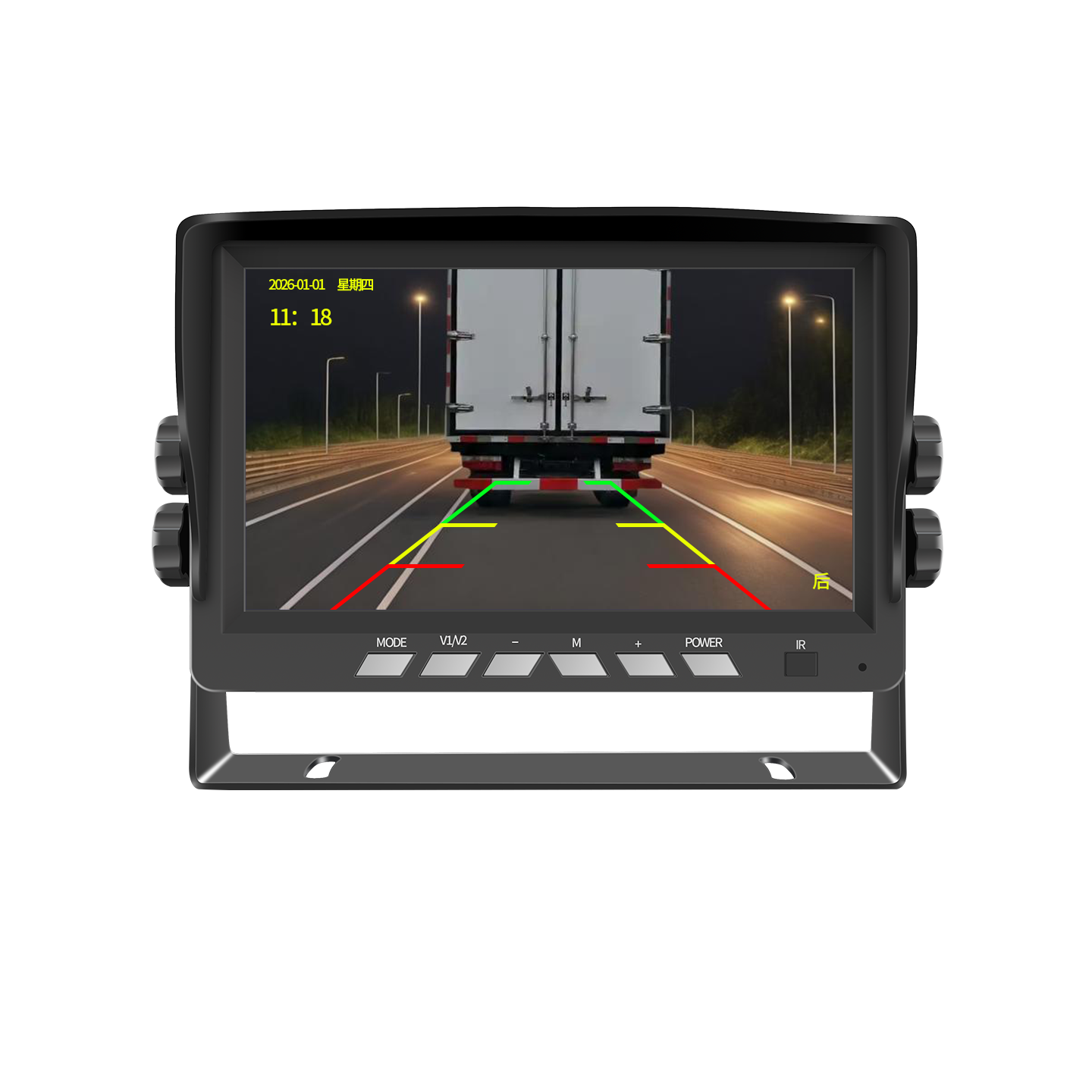 Four Channel High Definition Night Vision Monitoring and Reversing Screen, IPS Screen All-in-One AHD Truck DVR