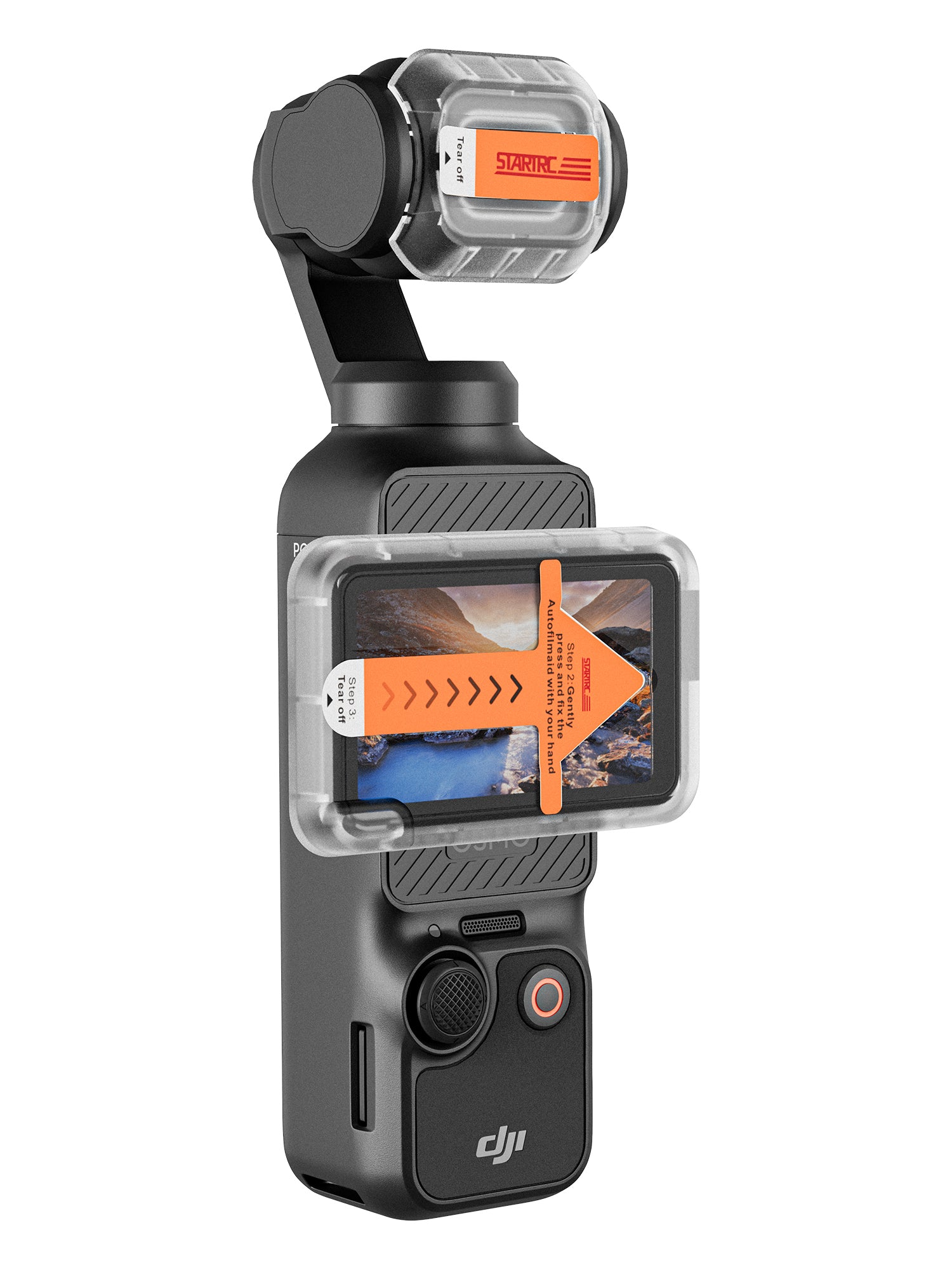 [Tozsuz anbar saniyələri stikeri] STARTRC DJI DJI pocket4/3 ekran filmi üçün uyğundur HD tozsuz anbar proket3 temperli AR əks əks etdirən lens qoruyucu aksesuarları partlayışa və barmaq izinə qarşı