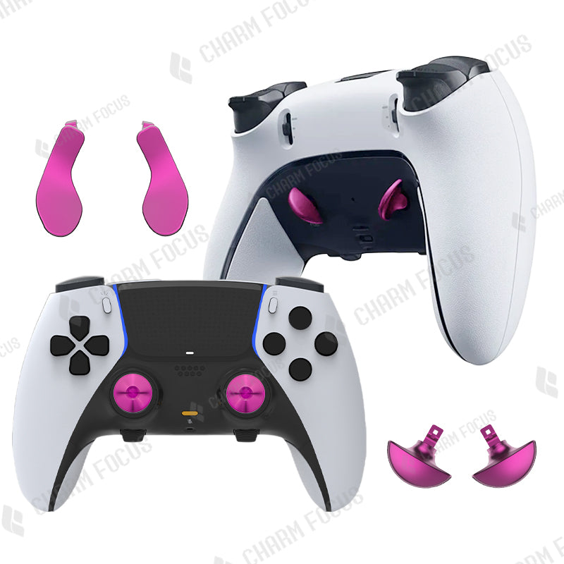PS5 Edge Elite Controller üçün CharmFocus Metal Yüksək və Aşağı Rokçu Qapağı Dəyişdirmə Qapağı Paddle Paddling
