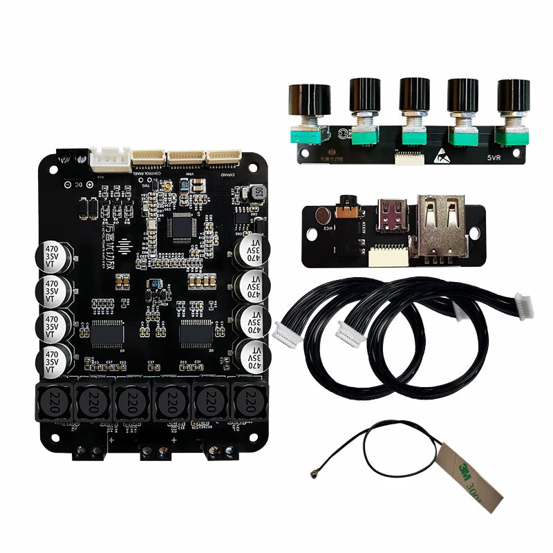 Yüksək güclü gücləndirici lövhə modulunun tənzimləməsini dəstəkləyin dsp itkisiz hifi stereo sabvufer 200w