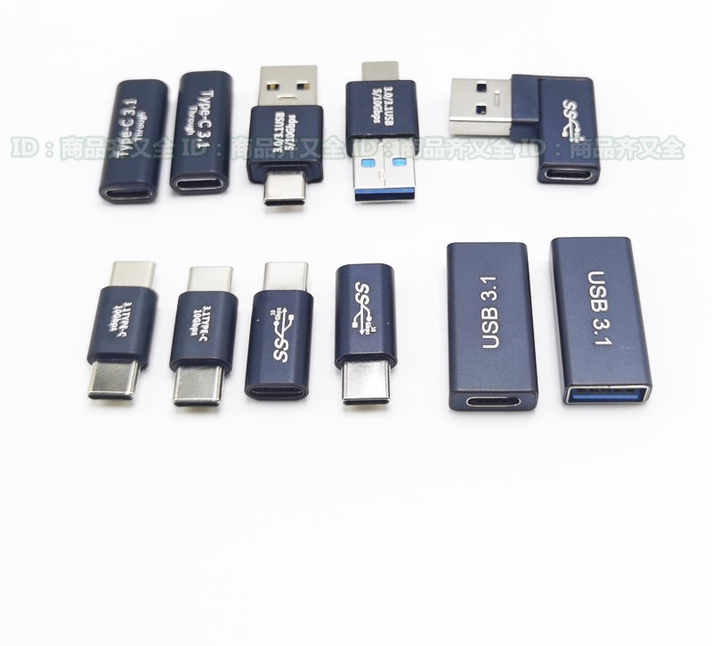 Type-c qadından USB qadına ikili qadın port usb 3.1 3.0 kişidən qadına çevirici mobil telefon məlumat kabeli PD sürətli şarj