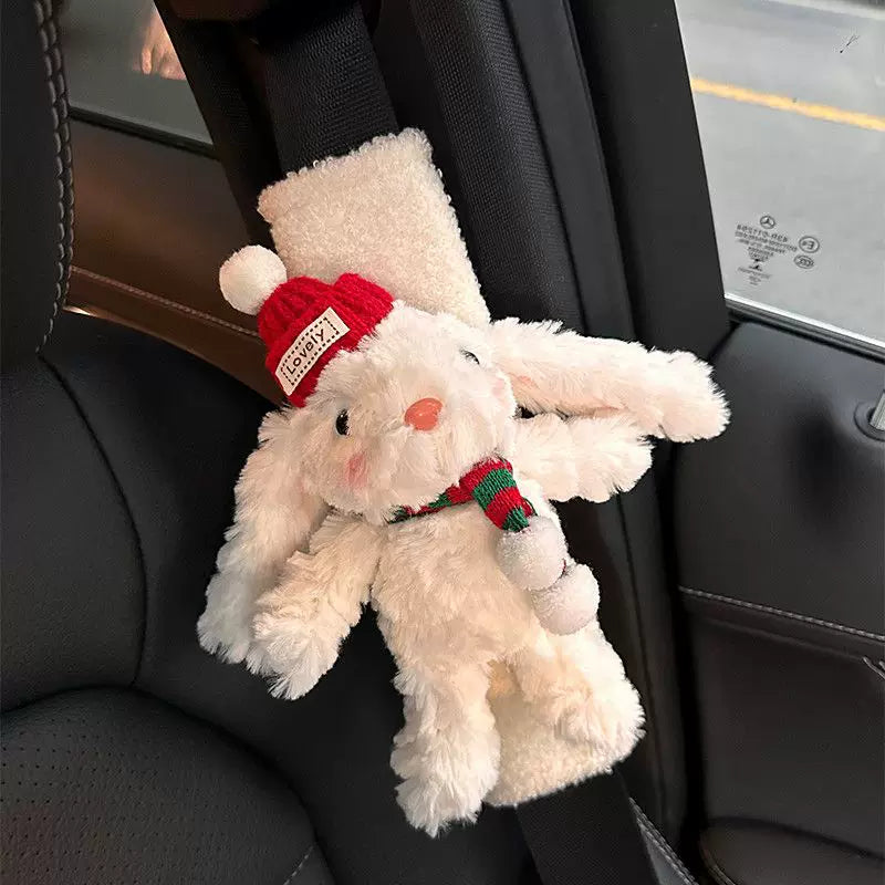 Şirin, sallaq qulaqlı dovşan peluş avtomobil təhlükəsizlik kəməri, boğulma əleyhinə açarlıq asqısı Milad hədiyyə bəzəyi
