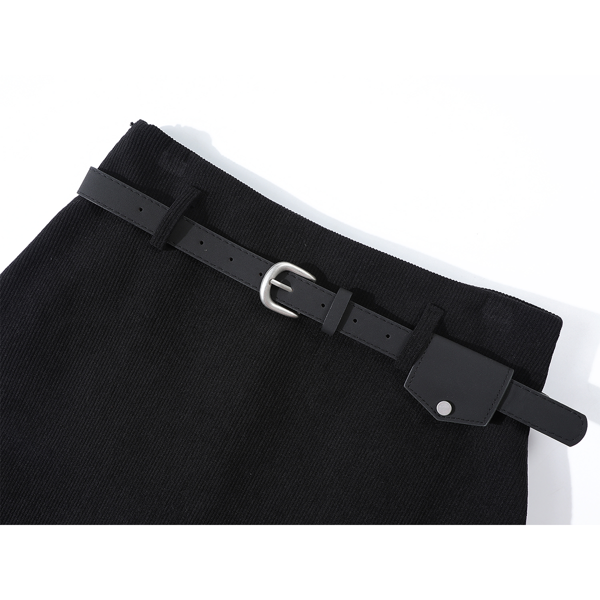 Cholisa seksual bədən ətəyi, qadın payız qara məxmər mini ətək, zərif və çoxfunksiyalı, super gözəl midi ətək.