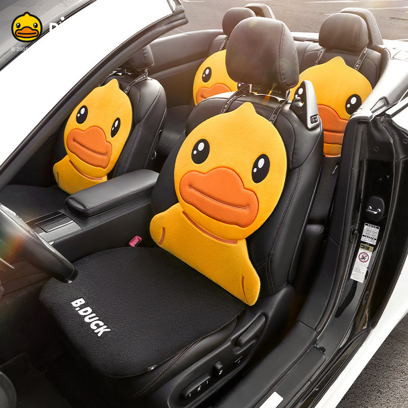 Kiçik Sarı Ördək Avtomobil Oturacaqları Yastıqları, Payız və Qış Yun Astarlı, Şirin Cizgi Filmi Üslubunda, Qadınlar üçün Uyğundur, Bütün Fəsillər, Avtomobil Oturacaqları Üzlükləri, Avtomobil Salon Yastıqları