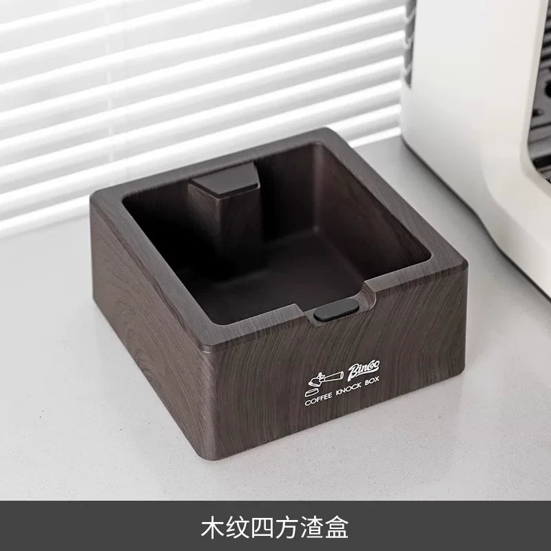 Bincoo qəhvə çöküntü qutusu kvadrat böyük tutumlu məişət böyük qəhvə maşını çöküntü vedrəsini döyür və tullantıları tökür qəhvə qabları