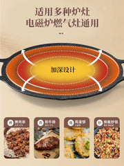 Açıq tibbi daş kaset sobası barbekü boşqabı barbekü qabı Koreya tipli Teppanyaki induksiya sobası qril qabı ev təsərrüfatları