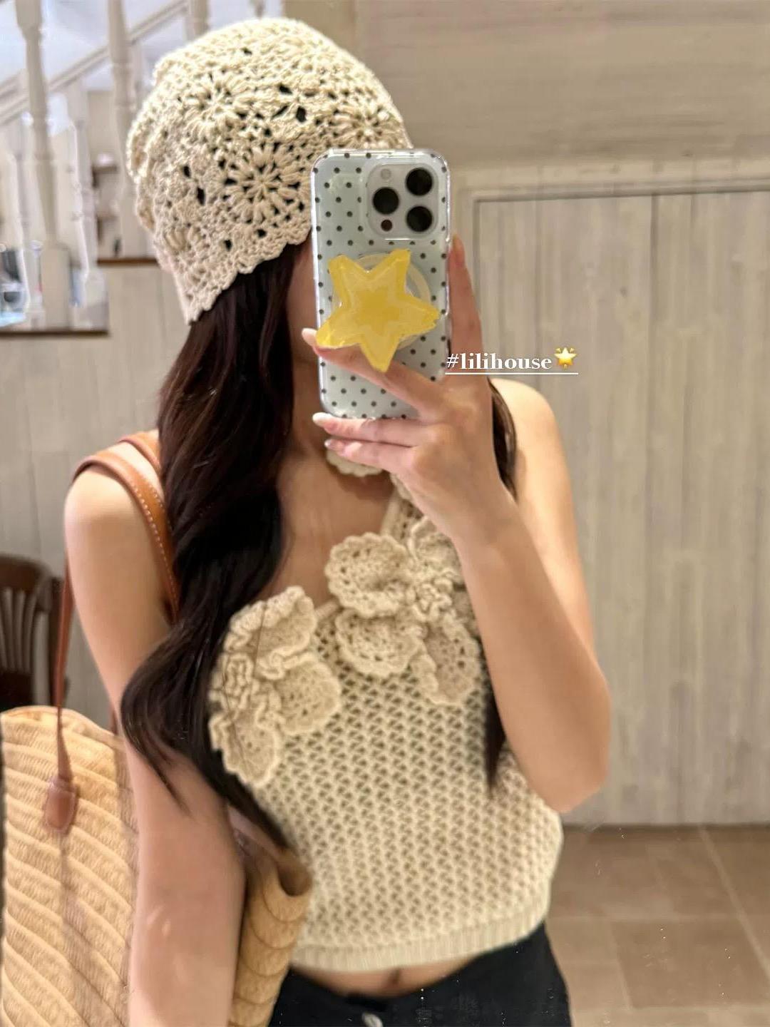 Yay nanə yaşıl polka nöqtəli sarı ulduzlu maqnit tutucu Apple 16 mobil telefon qutusu iPhone 15 qız modeli 13/12 payız əleyhinə 11PROMAX hər şey daxil S/XR yeni məhsul 7/8 yumşaq qutu 14PLUS