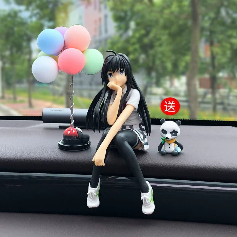 Anime One Piece Avtomobil Dekorasiyası Gülən Üz Lüffi Zoro Əl işi İnternet Məşhur Avtomobilin Mərkəzi Konsolu Daxili Dekorasiya Kuklası