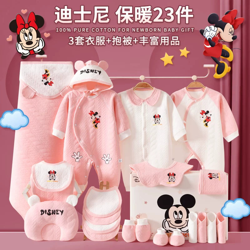 Disney təmiz pambıqdan hazırlanmış payız və qış üçün hədiyyə geyim dəsti, yeni doğulmuş körpələr, körpələr və bir aydan yuxarı körpələr üçün.