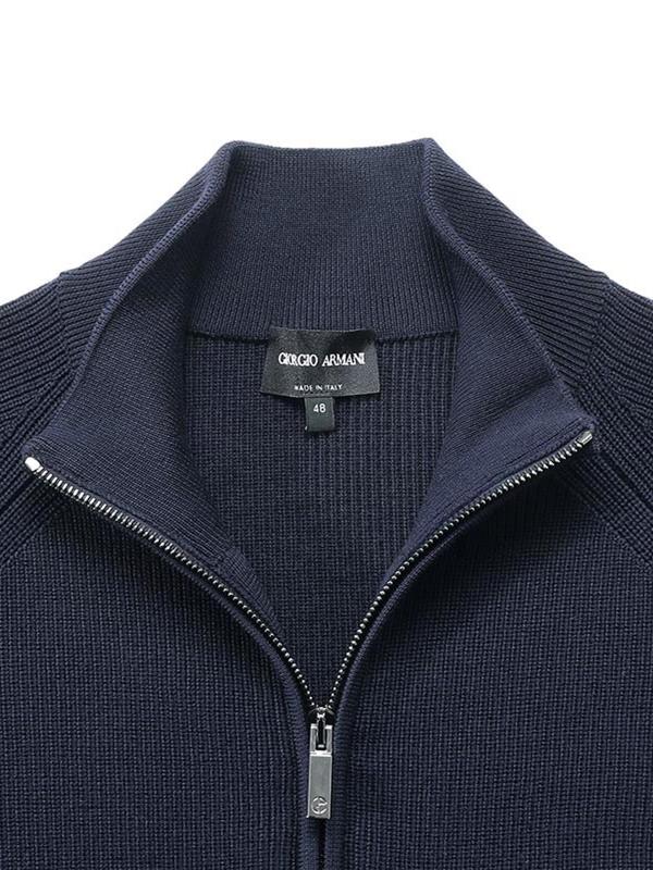 GA Giorgio Armani Men's Wool Zipper Knit Cardigan GM000277 AF12315