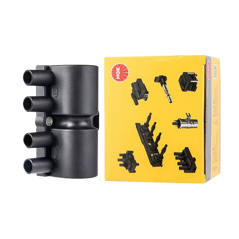 NGK ignition coil high voltage pack compatible with original equipment manufacturer (OEM) vehicles such as the Chevrolet Aveo, Malibu, Sail and Captiva.
