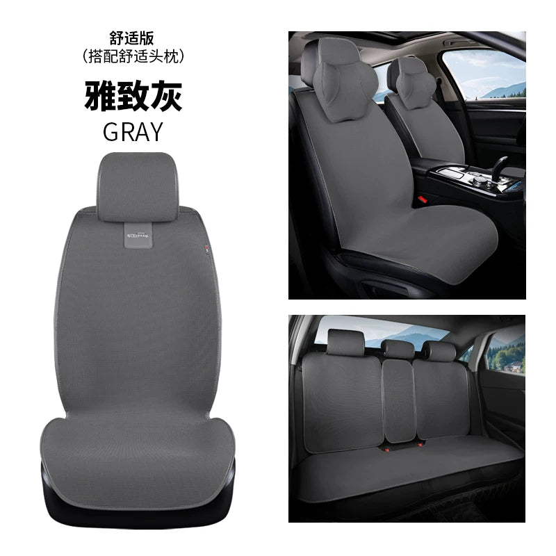 Yüksək keyfiyyətli avtomobil oturacağı yastıqları, bütün mövsümlər üçün universal kətan nəfəs alan oturacaq üzlüyü, yarıqapalı oturacaq üzlüyü, bağlama tələb olunmur.