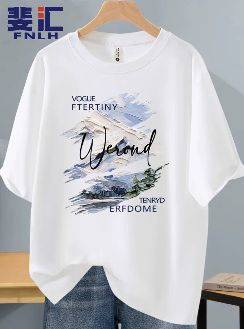 FNLH/Fihui qısaqol kişi köynək təmiz pambıq 2026 yay yeni gənclər Amerika yüksək küçə moda markası alt köynək