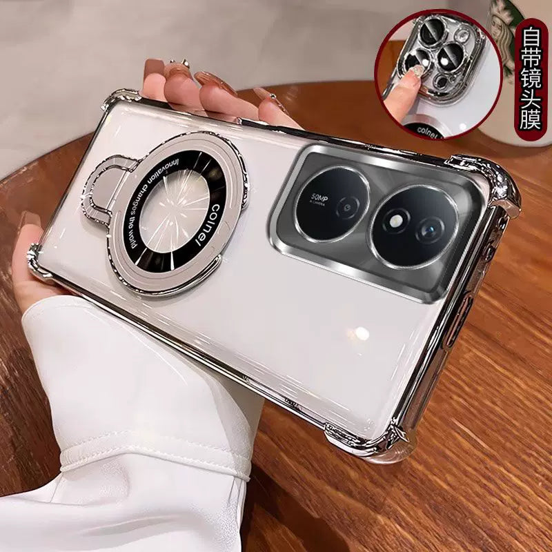 Lens protector, airbag anti-drop case, Honor X7B silicone soft case CLK-LX1 full cover, 2 transparent, 3 external version case, shell, kickstand, compatible with 5G.