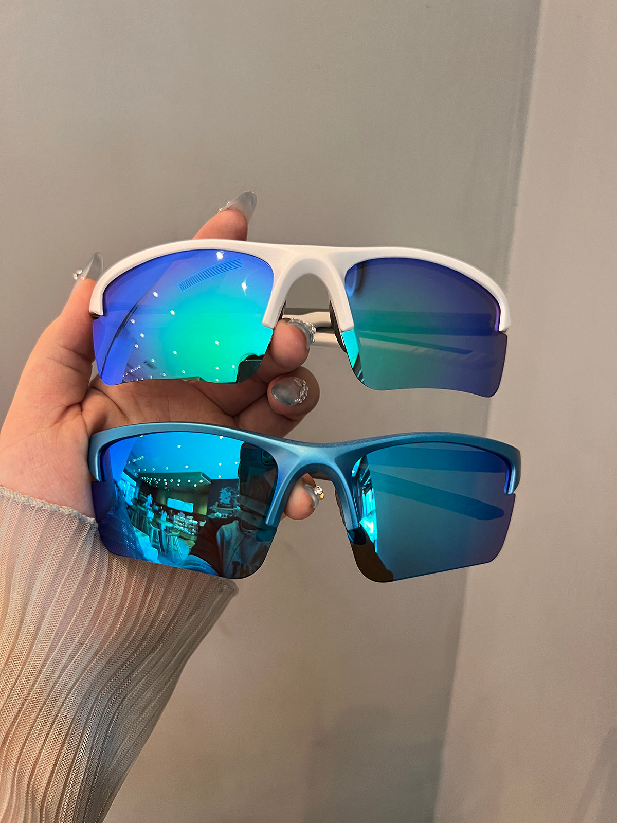 Kişilər və qadınlar üçün moda açıq velosiped eynəkləri, sürücülük üçün xüsusi gün eynəkləri, günəşdən qoruyan UV eynəklər, gümüş günəş eynəkləri, super sərin