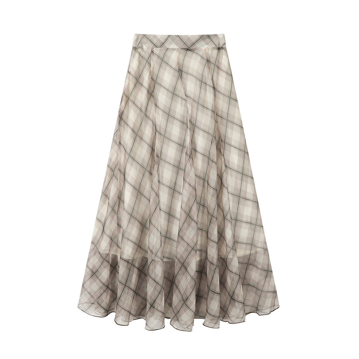 Cholisa-dan gözəl pərdəli, çox gözəl və özünəməxsus A-xəttli midi ətək, yaz və payız üçün idealdır. Hündür belli və incə dama-dama midi ətək.