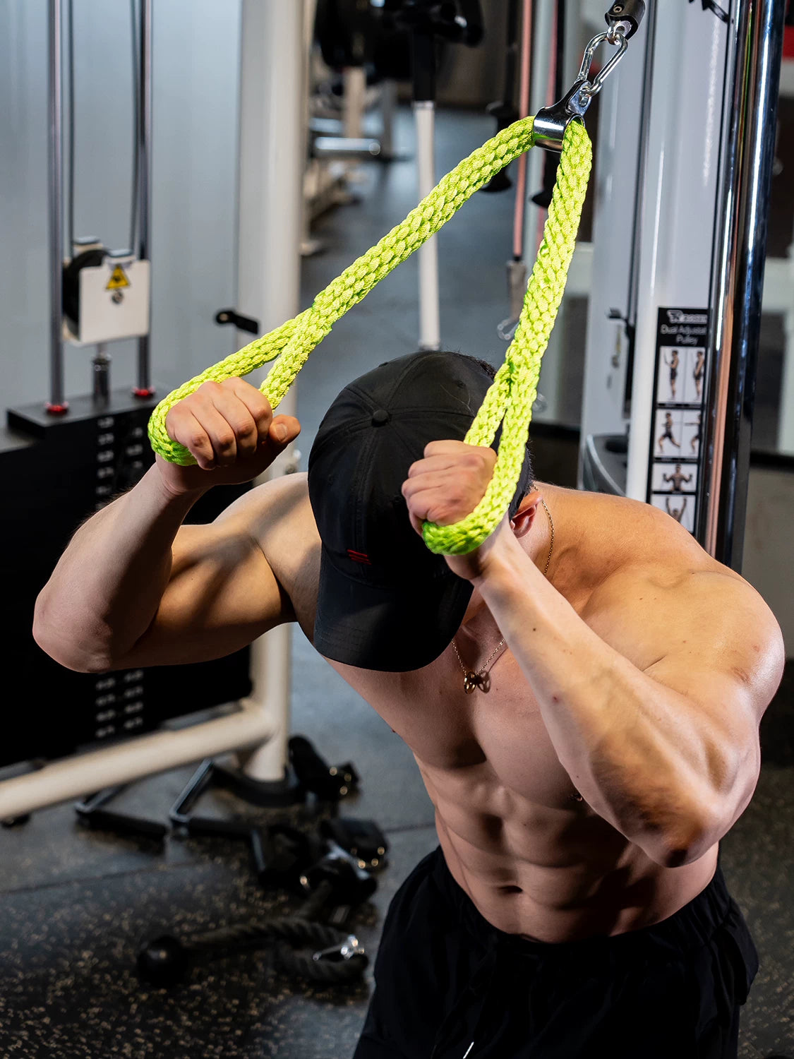 Laura Star 3134 üz çəkmə uzatma ipi fitness portal ipi yüksək açılan triseps məşqi çox funksiyalı - 2