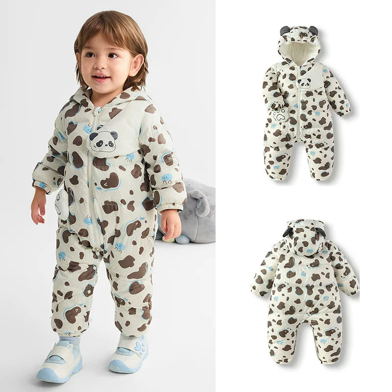 Balabala uşaq yüngül aşağı gödəkçəsi, oğlan və qızlar üçün körpə bodi, 2025 yeni model, körpələr üçün şirin qış geyimləri.