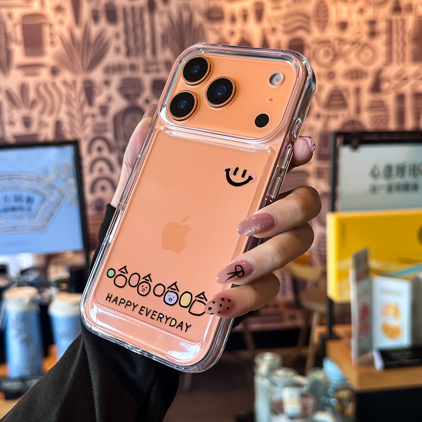 Apple 17 promax cib telefonu qutusu, yeni iPhone 16 sadə şəffaf qutu 15 haha smiley face 14 Pro high-end sense 14 plus hər şey daxil 13 niş 12 unikal və super gözəl görünüşlü Hava üçün uyğundur