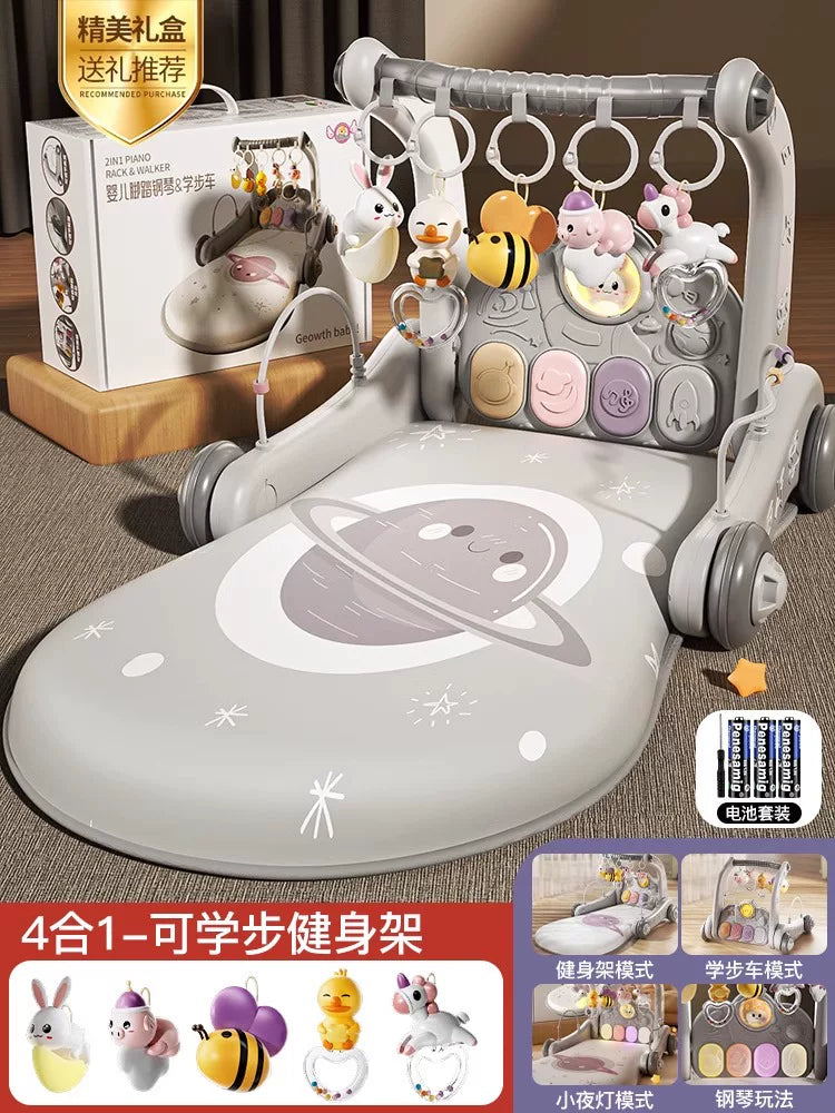 0-1 yaş arası yeni doğulmuş körpələr və uşaqlar üçün Alman körpə oyuncaq idman zalı gəzinti cihazı 2-si 1-də tənzimlənən erkən təhsil cihazı