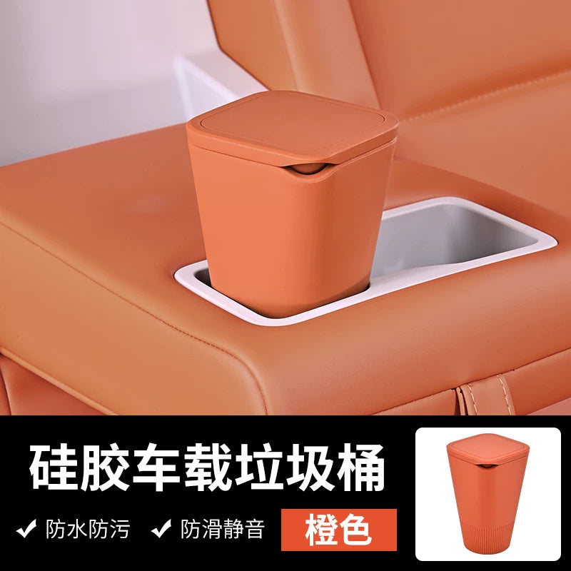 Car silicone trash can, car door storage box, multi-functional car front and back seat storage box.