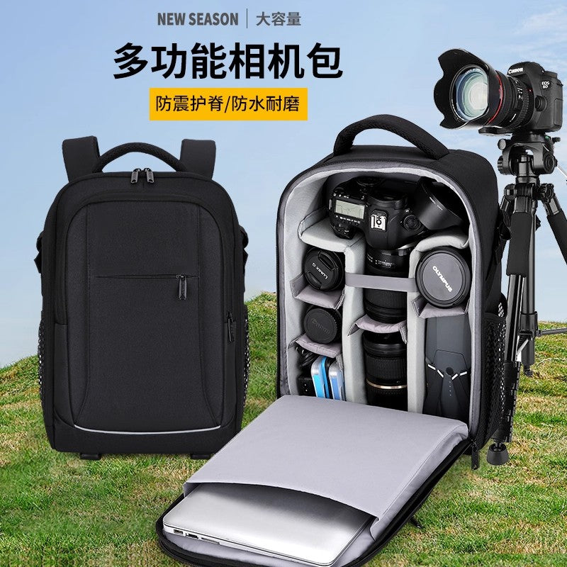 Sırt çantası fotoqrafiya çantası Canon Nikon professional SLR kamera çantası üçün çoxfunksiyalı böyük tutumlu açıq kişi kürək çantası