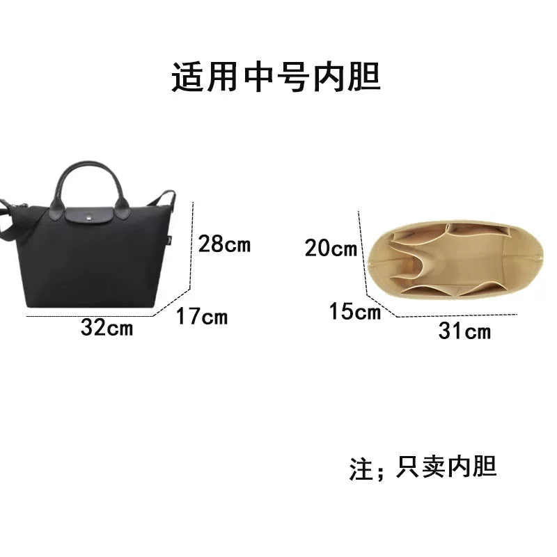 Longchamp çanta astarı, Longchamp mini köftə çanta astarı və ultra yüngül saxlama və təşkil üçün uyğundur.