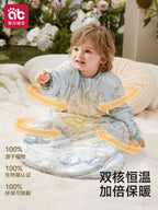 Aibedila ipək körpə yataq çantası, qış üçün qalınlaşdırılmış, yeni doğulmuş körpələr və körpələr üçün uyğundur, təpik əleyhinə yorğan, il boyu.