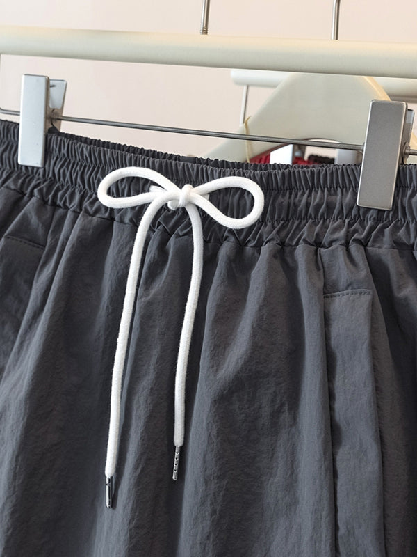 Qadınlar üçün Böyük Ölçülü Şirin və Sərin Yüksək Belli A-xəttli Ətək, 2026 Yeni Yay Modeli, Böyük Ölçülü Armud Formalı Fiqurlar üçün Arıqladıcı Yük Ətəyi