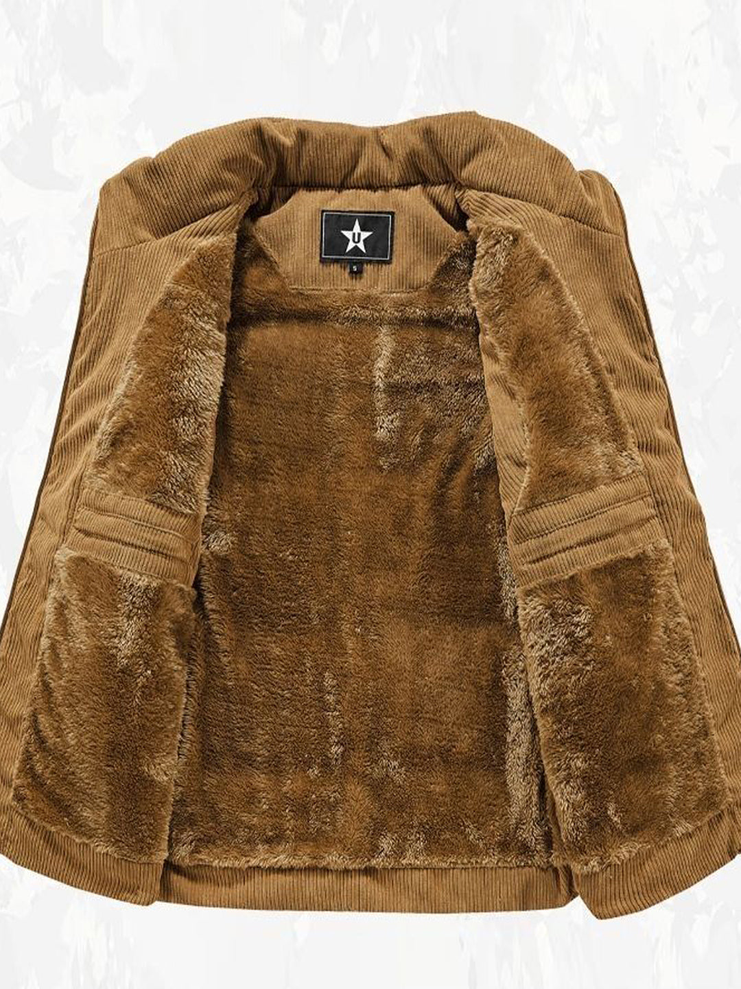 Kişilər üçün Ağacdələn Məxmər Jilet, Payız və Qış, Yun astarlı, Qalın, İsti, İş Geyimi Jilet Gödəkçə