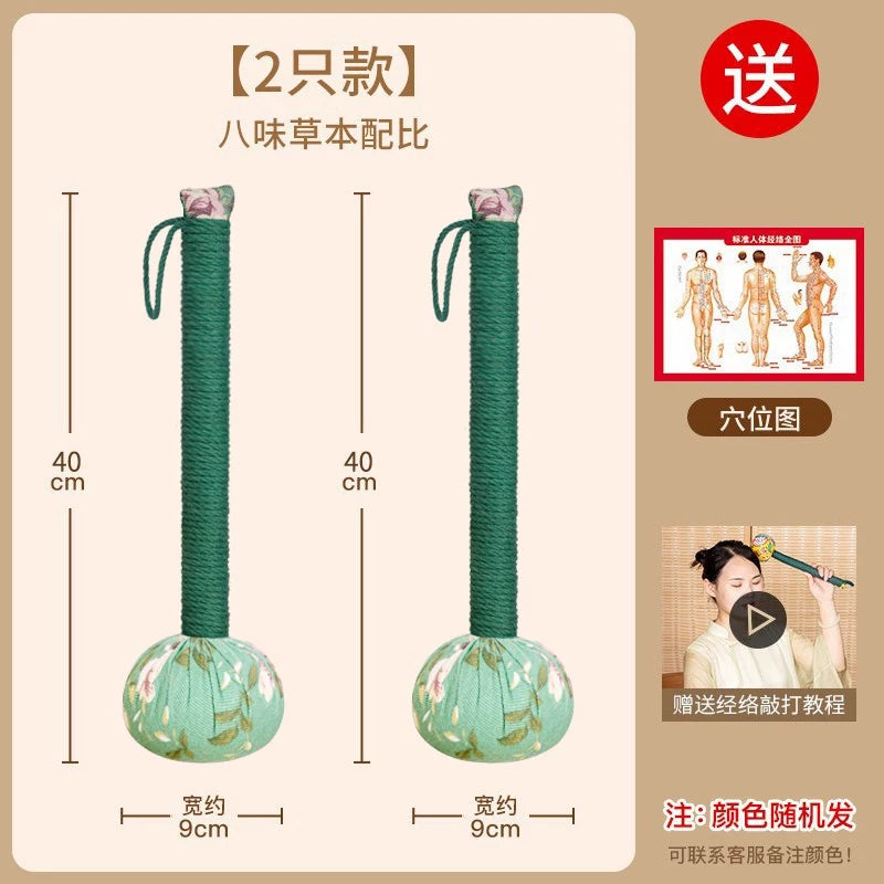 Mugwort Sağlamlıq Çəkic Meridian Paida Sehrli Boyun Çiyin Çəkic Arxa Pai Baxu Pai Moxibustion Hammer Masaj Zərb Çubuğu Əzələlər