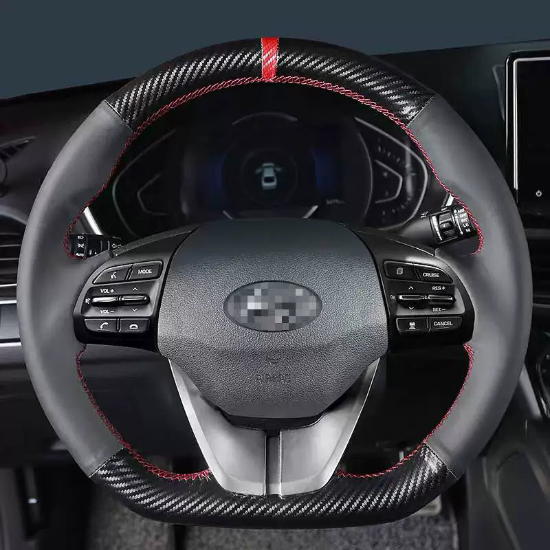Hyundai Elantra, Hyundai Mistra, Hyundai Yuedong, Tucson və Langdong ix35 üçün qış versiyası üçün əl ilə tikilmiş orijinal dəri sükan örtüyü.