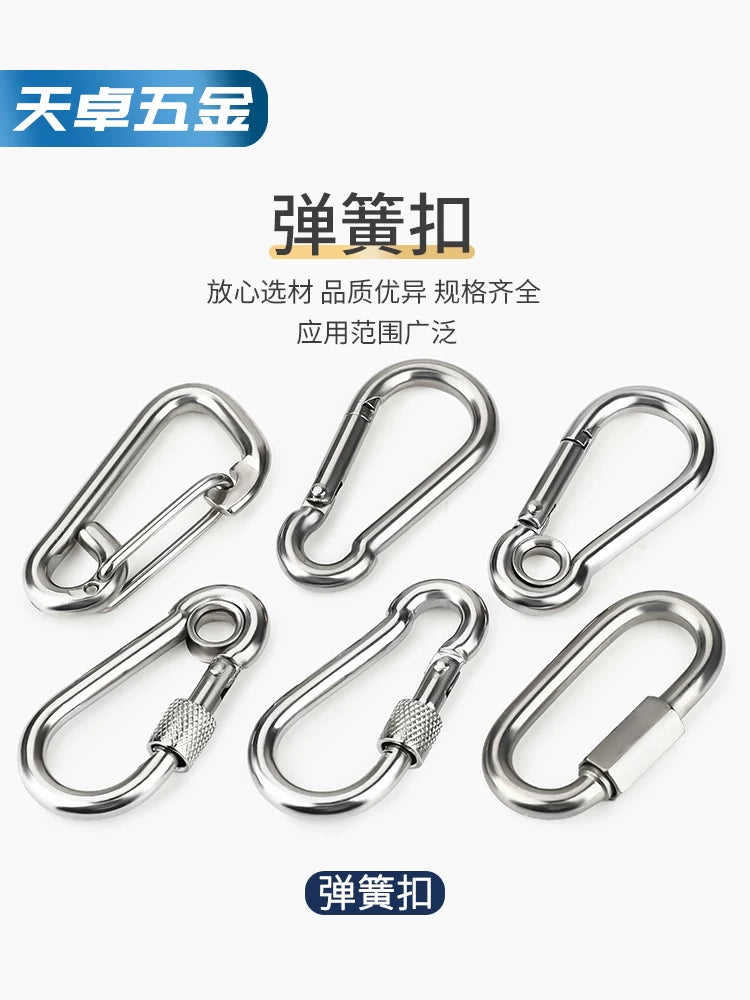 Tianzhuo Hardware 304 paslanmayan polad yay təhlükəsizlik tokası açar zəncir qaldırıcı toka qoz yay bandı üzük tokası it zənciri toka