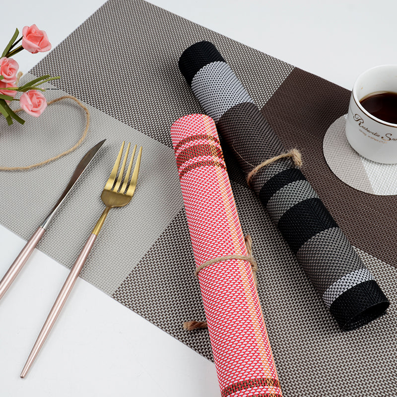 Yeni Çin placemat PVC otel qərb yemək masası mat sürüşməyən istilik izolyasiya boşqab mat kasa xalçası yuyula bilən tez quruyan düşərgə çay xalçası