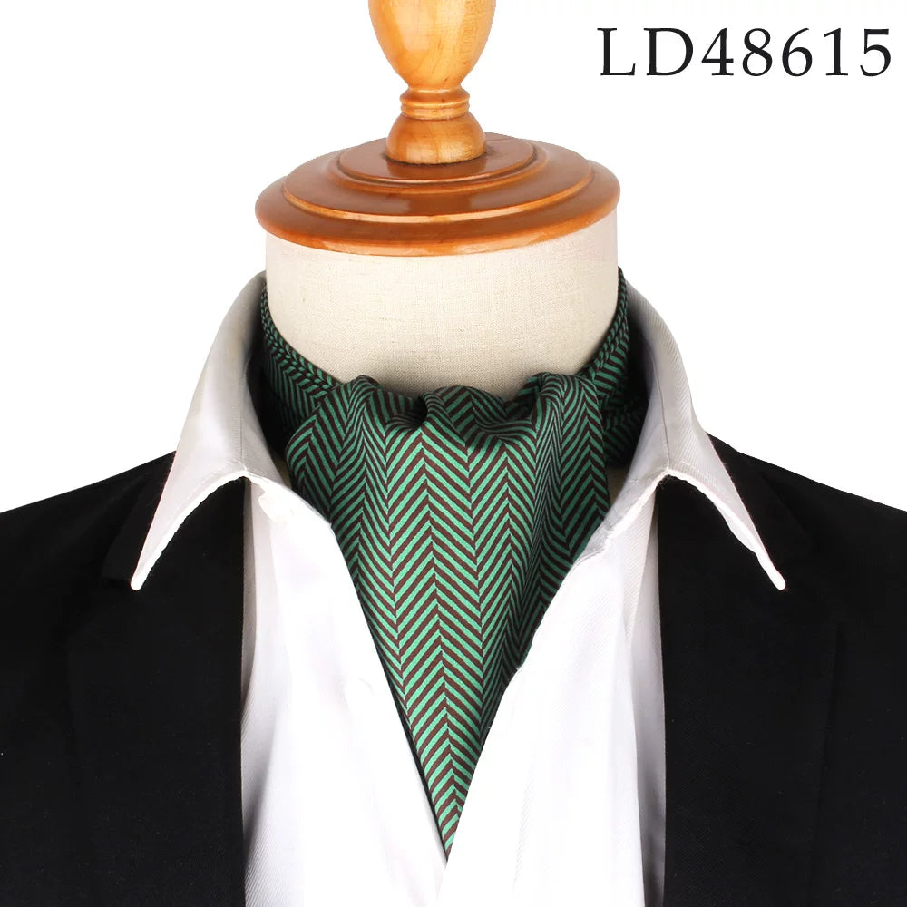 New Flora Men's Cashew Tie Wedding Formal Cravat Ascot Scrunc