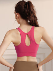 Hamısı bir yerdə idman büstqalteri, zərbəyə davamlı qaçış, yüksək intensivlikli yoqa büstqalteri, sinə yastığı olan Pilates arxası üçün gözəl fitnes jileti