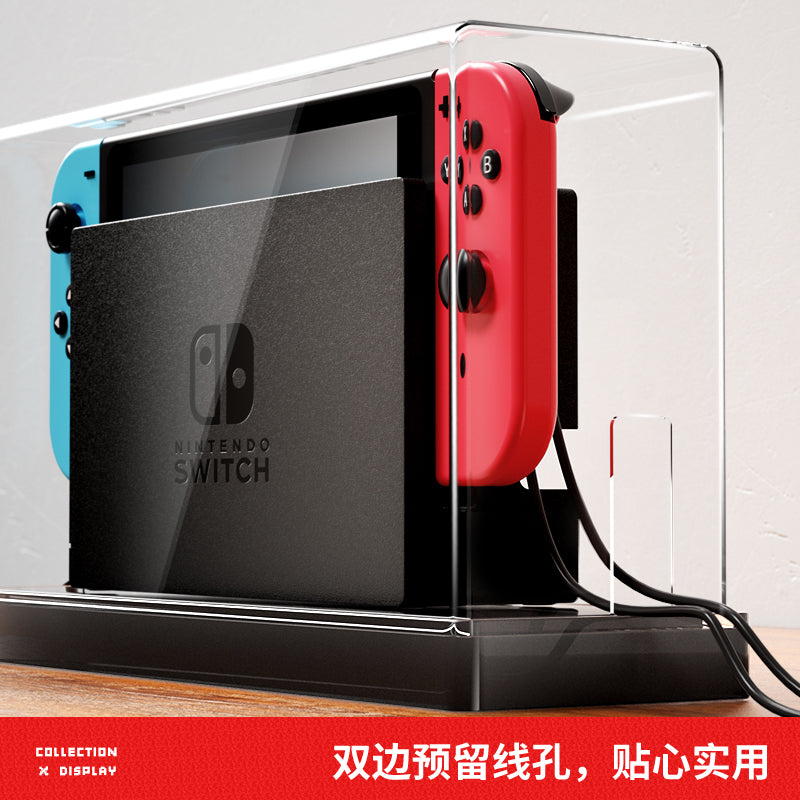 Nintendo keçidi üçün uyğundur toz örtüyü akril şəffaf qabıq keçidli host oyun konsolu bazası saxlama qutusu ns qabıq oled əsas şəffaf örtük qoruyucu qabıq